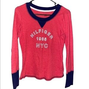 Retro Tommy Hilfiger Women’s long Sleeve Red shirt Sz S